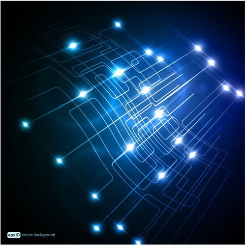 藍色科技背景設計 璀璨 科技 藍色背景 炫彩線條 背景素材 ai矢量分層 矢量圖 圖全圖美 正版原創商業圖庫 原創設計素材 海報設計 畫冊設計 包裝設計 vi設計 logo 版式設計排版
