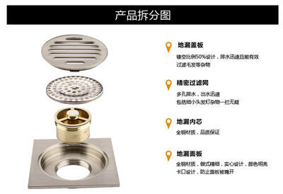全銅鎳絡(luò)絲直條防蟲防臭通用地漏 臺(tái)州制造的品質(zhì)之選